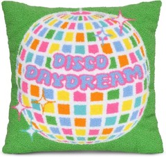 iscream 3566 Disco Daydreams Square Chenille & Fleece Accent Pillow 14″