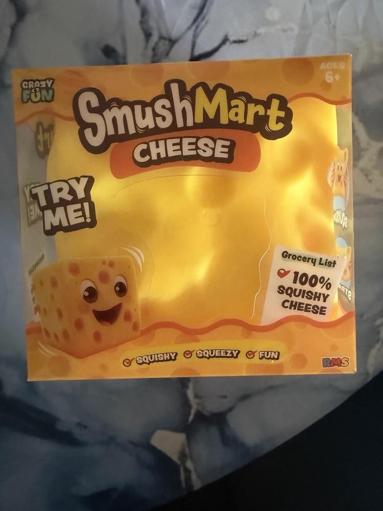 New Sealed 5″ Large Squishy Cheese Cube Viral Rare Sold Out TikTok New Release