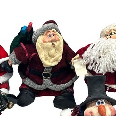 Lot Of 7 Russ Berrie Santa Kathleen Kelly Critter Plush Christmas Shelf Sitters