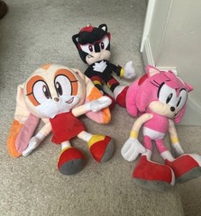 Lot Of 3 Sonic the Hedgehog Plush – Amy Rose, Cream The Rabbit & Shadow