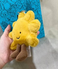 Jellycat Amuseables Sun Plush Keychain Cute Sunflower Bag Charm Doll NWT