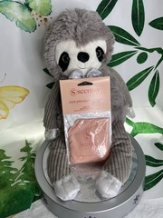 Scentsy Buddy Spiffy the Sloth Silver Bowtie and Paws 15″ Plush W/NEW Scent Pak