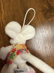 Vintage Diddl Diddlina Mouse Plush Keychain Bag Charm Heart Bow Depesche 90s