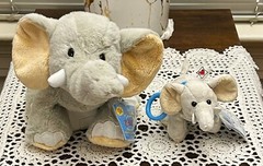 WEBKINZ VELVETY ELEPHANT HM167 + KINZ KLIP New w/ Unused Code Attached Free Ship