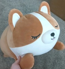 Squishmallows 18″ Large Plush Regina Brown and White Corgi Sleepamallows