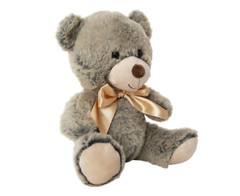 GRAY BROWN TEDDY BEAR SOFT PLUSH TOY BLUE 10″ BRAND NEW NWT CUTE STUFFED ANIMAL