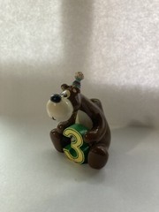 Gund Birthday Bear Party Hat Cake Cupcake 2 1/4″ Candle Holder 3 years old