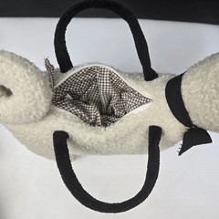 Vtg 1997 North American Bear Company Ollie Terrier Doggie Bag Purse Zippered 12″