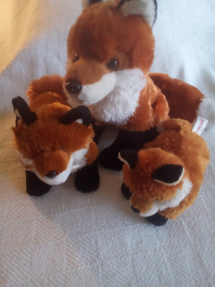 Fox Lot of 3 Wild Republic 12″ Ganz HM171 10″ Aurora Foxxie 8″ 2020 Plush