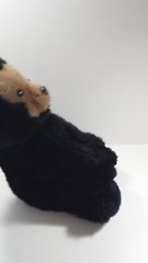 Dakin Vintage 1976 Black Bear Pillow Pets Plush Stuffed Animal Bearfoot 16″