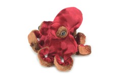 Octopus Finger Puppet, Red Plush Stuffed Octopus, Soft, Gift, 5″ FM18 B236