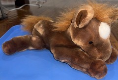 A&A Flopsies Lone Star Horse 12″ Plush Brown White Bean Filled Cute Soft VGC