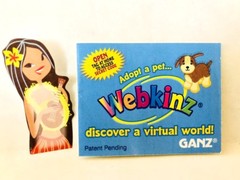 Unused Code Tag ONLY Pink and White Cat HM189 NO PLUSH HTF Webkinz Kitty