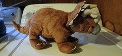 Triceratops Dinosaur Plush Stuffed Animal Toy, Brown/Beige/Gray Medium 14-24″