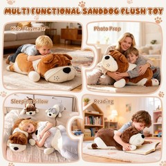Plush Toy – Brown 17.7 Inch Large Stuffed Animal Dog,Soft Cuddly Stuffed Anim…