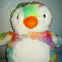 Silver One PENGUIN Pastel Pink Blue Green Yellow Purple White 12″ Soft Plush ’17