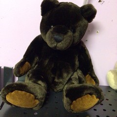Velvets by Greek Teddy Bear Plush Toy Dark Brown, Super Soft