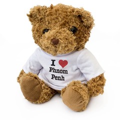 I LOVE PHNOM PENH – Teddy Bear – Cute Cuddly Soft – Cambodia Gift Present