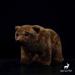 40cm Simulation Brown Bear Plush Toy Grizzly Bear Doll Kids Gift