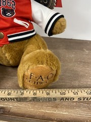 FAO Schwarz 1862 Varsity Jacket Teddy Bear NWT