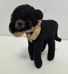 Vintage Steiff Swappl Black Lamb – Rare Persian Lamb Mohair – Blue Glass Eyes