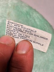 Acme VTG Plush Teddy Bear Mint Green Pink Bow Cub Stuffed 11″ Tall – USA