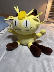 Vintage Hasbro Tomy 1999 Nintendo Pokemon Meowth Jumbo Plush 16″ Large Toy