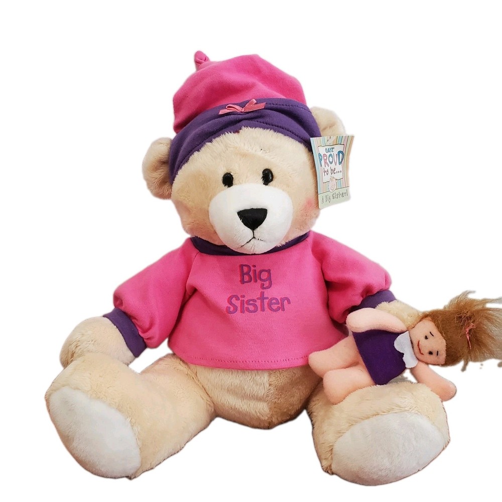 Baby Ganz Proud To Be A Big Sister Teddy Bear Plush Stuffed Animal New With Tag