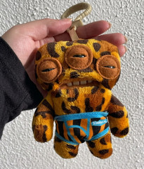 Fuggler Funny Ugly Monster Plush Toys Keychain Kawaii Fuggler Rabbits ABC 12CM
