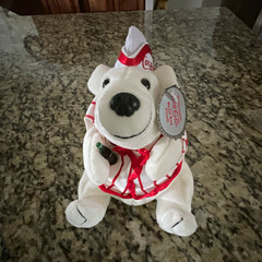 Coca-Cola Polar Bear Bean Bag Plush Small 6-14 in 2014 MPN 98365