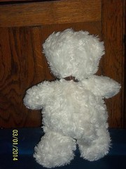 MESSAGES FROM THE HEART CUTE AS A BUTTON CREME TEDDY BEAR PLUSH