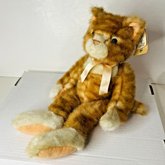 Vintage Orange Tabby Scratch 16″ Plush Cat Russ Soft Stuffed Animal Jointed NWT