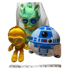 Star Wars Plush Bundle C-3PO Mattel R2-D2 Greedo Figure 3 Piece Set