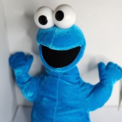 Sesame Street Cookie Monster Plush Large Workshop New With Tag Vintage 19″ Nanco