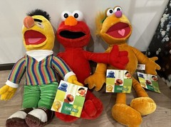 Sesame Street Lot Of 3 – 18″ Nanco Plush Stuffed Elmo Vintage New Tags 2003/4