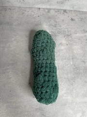 Handmade Crochet Emotional Support Pickle Plush Green Yarn For Kids And Adults