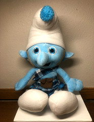 Smurfs Gutsy VTG Smurf Plush Stuffed Toy Doll 2013 Kellytoy Scottish Kilt 16″