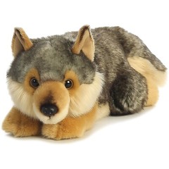 Aurora Miyoni Wolf Lying 11 Inch Plush Figure NEW IN STOCK