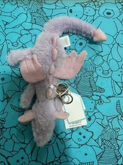 NEW Jellycat Purple Dragon Bag Charm Plush Keychain NWT Dust Bag Gift Toy Cute