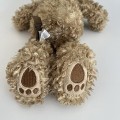 First & Main “Witherspoon” Teddy Bear Plush #1230 Brown With Green/Blue Bow 11”