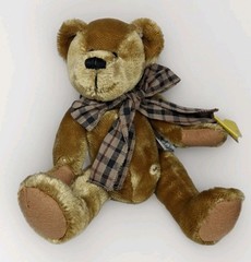SUNKID Brown Teddy Bear Beanie Soft Toy – Germany With Scarf Vintage NWT