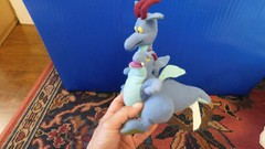 Vtg Warner Bros 8″ Bean Plush 2 Headed Dragon Devon & Cornwall Quest For Camelot