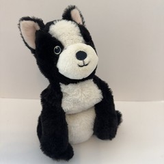 Hobby Lobby Weighted 2lb Boston Terrier Plush Stuffed Animal Black & White
