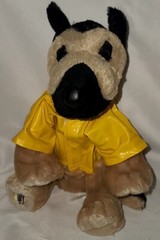 Ganz Webkinz HM146 German Shepherd Yellow Raincoat Puppy Dog Plush Toy No Code