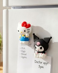 Sanrio Hello Kitty and Kuromi 2 Pack 3D Magnets for Fridge Office Home Locker