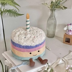 Cute Birthday Cake Plushie 10.2″ – Soft Stuffed Animal