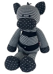 Demdaco Zuzu The Zebra Jersey Knit Stuffed Animal Soft Plush Animal Sewn Eyes