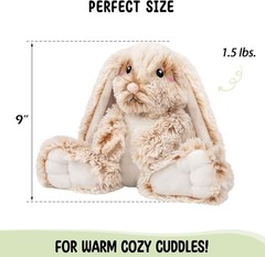 Bunny Microwavable & Weighted Stuffed Animals – 1.5 Lbs Unscented Heating Pad…