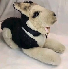 German Shepherd Vintage 1991 TCA Group Plush Stuffed Animal 16” Black & Tan Dog