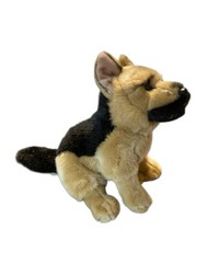Living Nature German Shepherd Dog Realistic Sitting 9″ AN455 Alsatian hard eyes